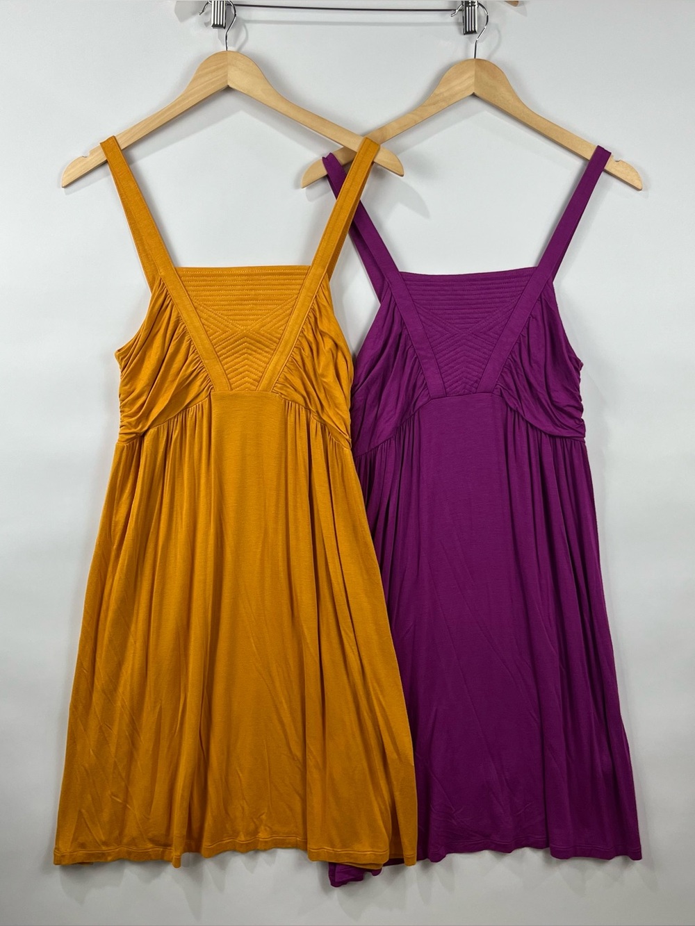 NWOT Boho Flowy Midi Dress Bundle 2 Pc Soft Rayon Stretch Layering Size M